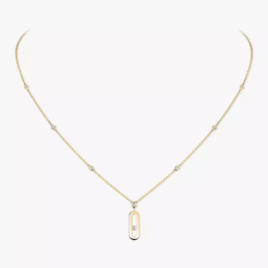 [Dream ] Move Uno Gold Diamond Long Necklace