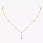 [Dream ] Move Uno Gold Diamond Long Necklace