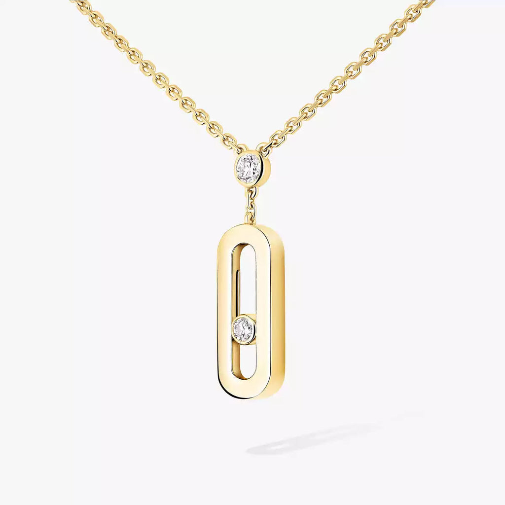 [Dream ] Move Uno Gold Diamond Long Necklace