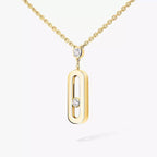 [Dream ] Move Uno Gold Diamond Long Necklace