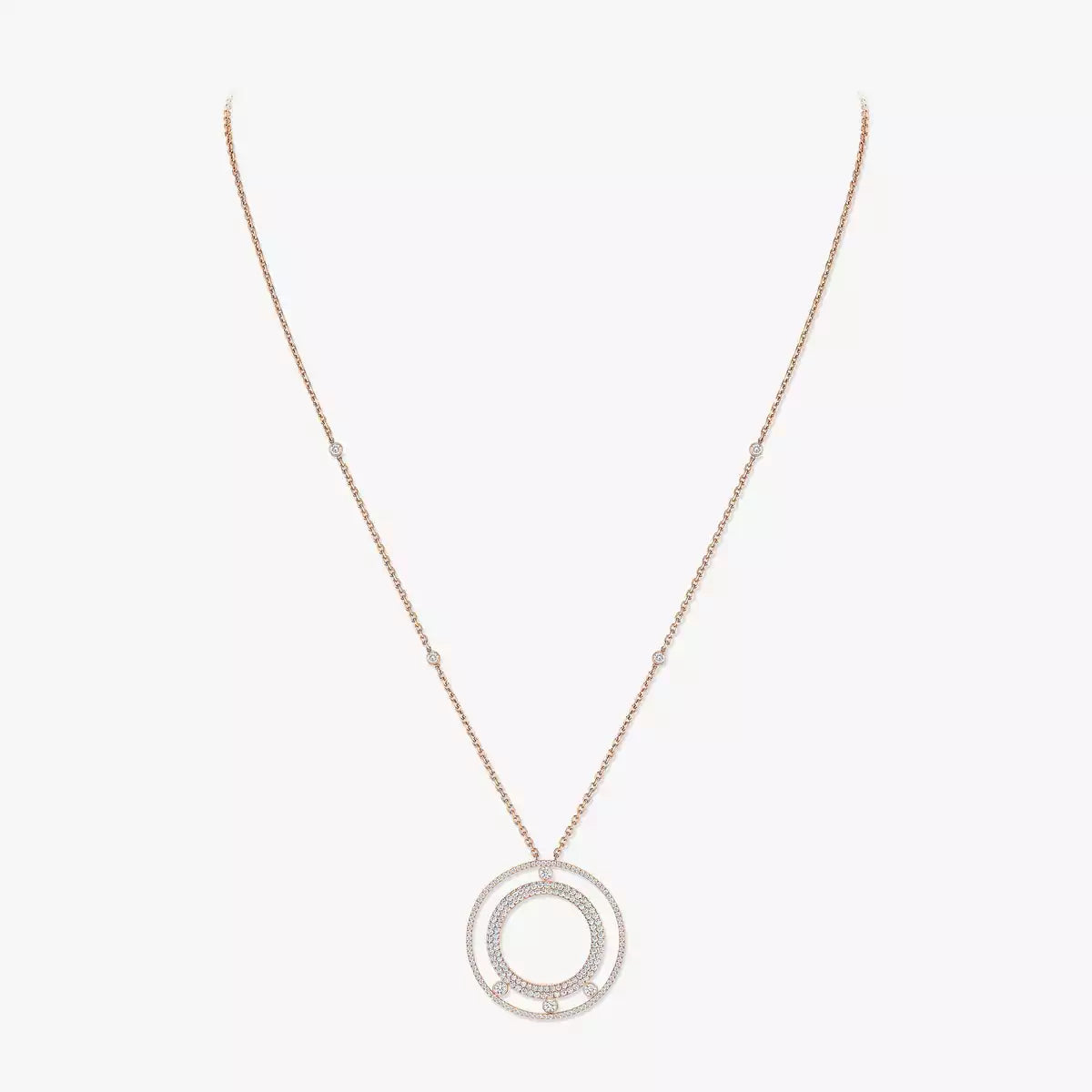 [Dream ]Move Romane Long Pave_-Set Diamond Necklace
