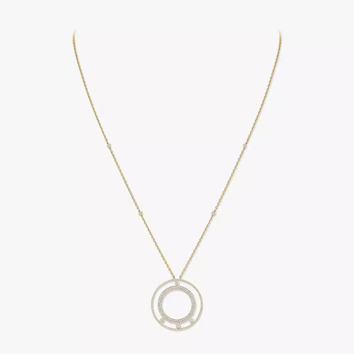 [Dream ]Move Romane Long Pave_-Set Diamond Necklace