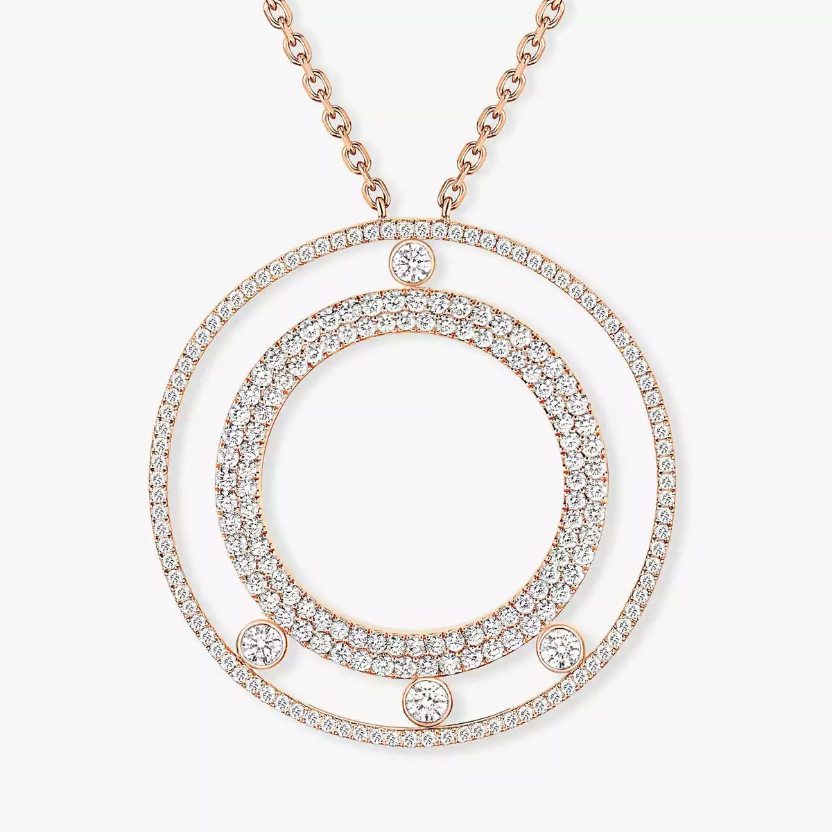 [Dream ]Move Romane Long Pave_-Set Diamond Necklace