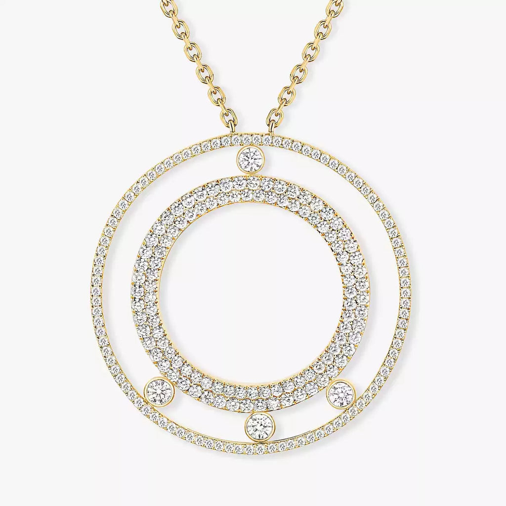 [Dream ]Move Romane Long Pave_-Set Diamond Necklace