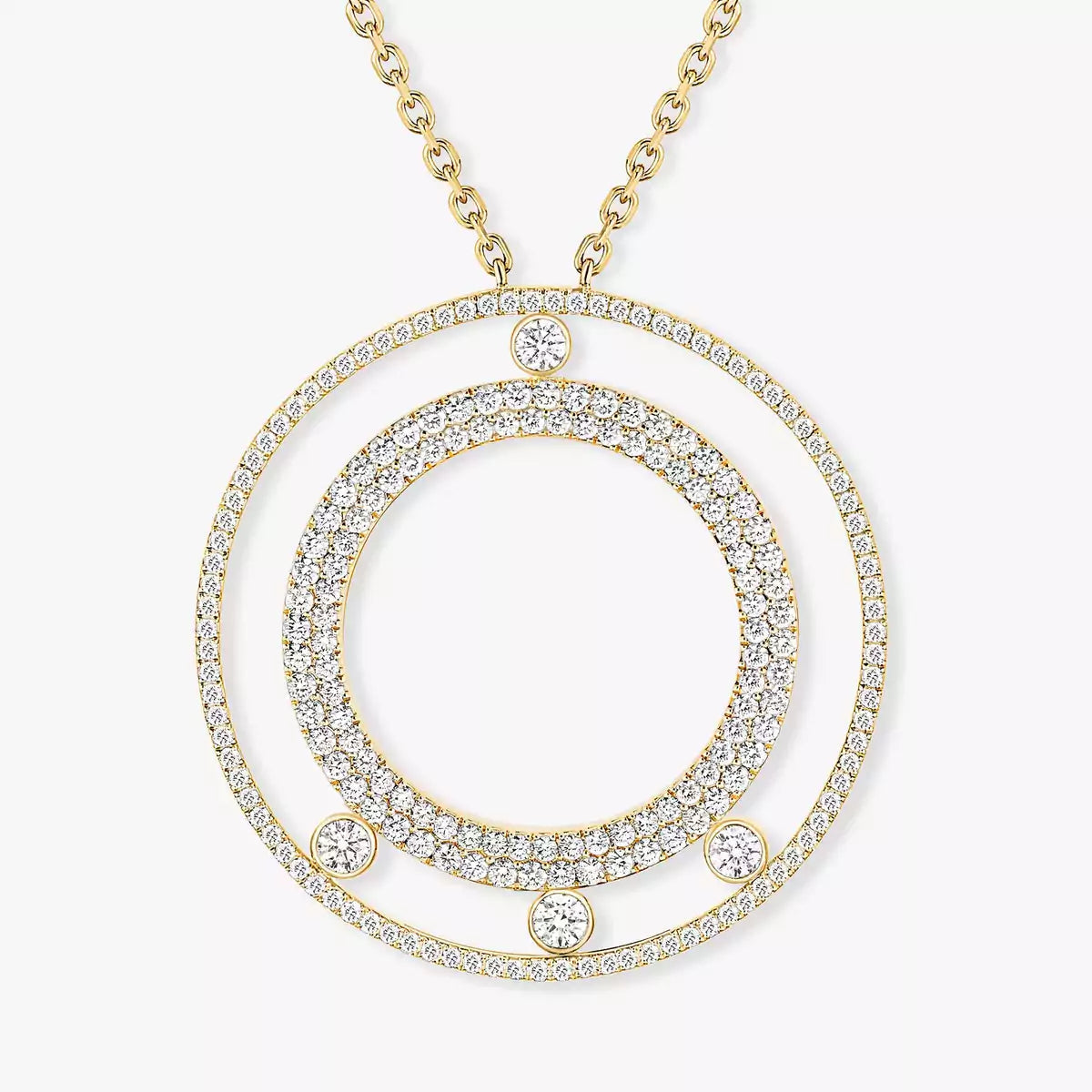 [Dream ]Move Romane Long Pave_-Set Diamond Necklace