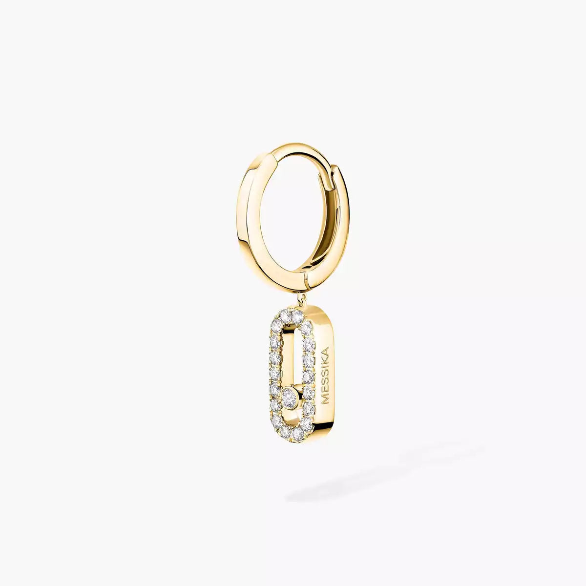 [Dream ]Move Uno Single Diamond Hoop Earring