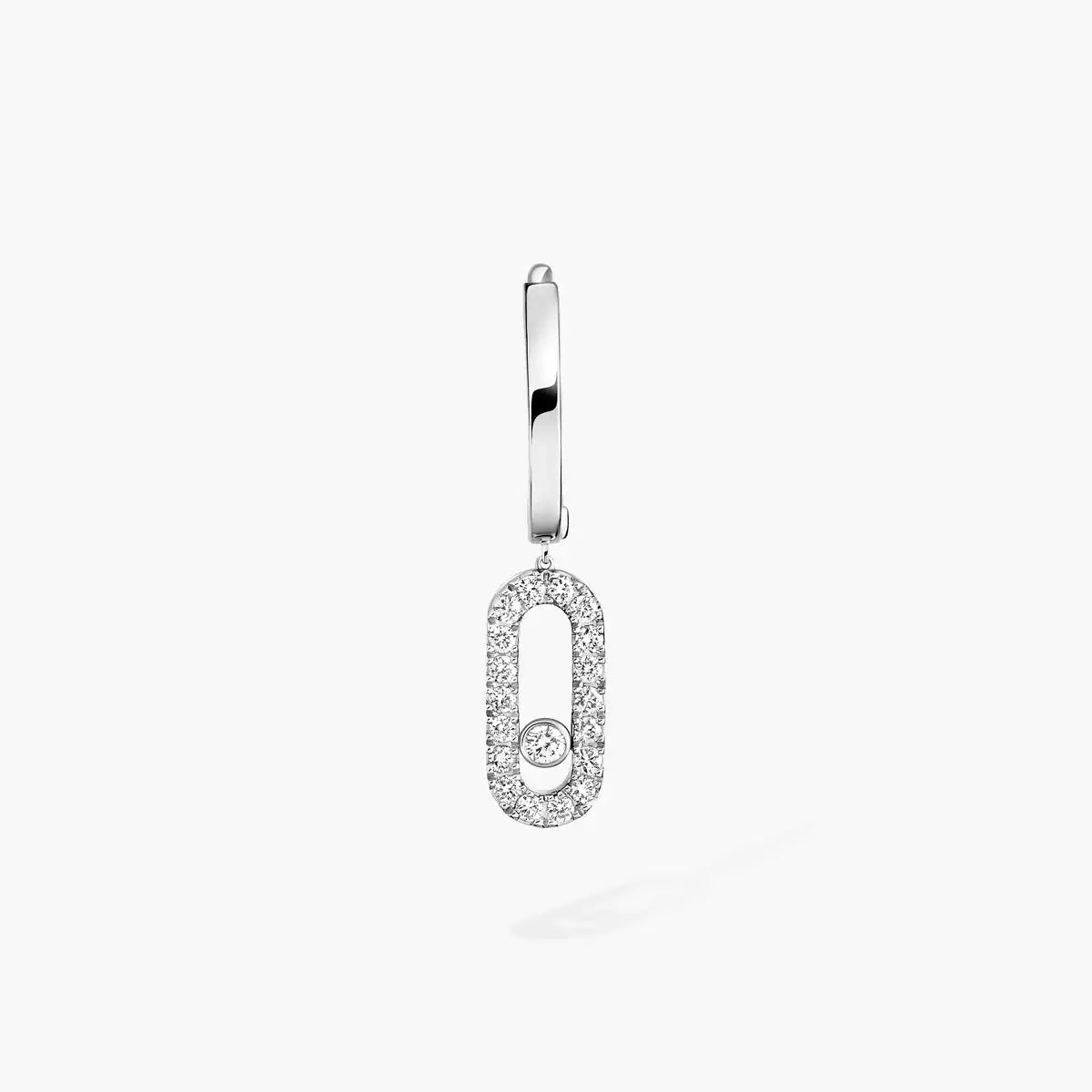 [Dream ]Move Uno Single Diamond Hoop Earring