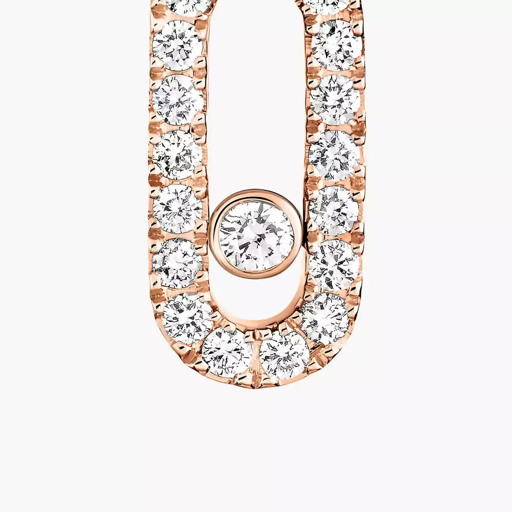 [Dream ]Move Uno Single Diamond Hoop Earring