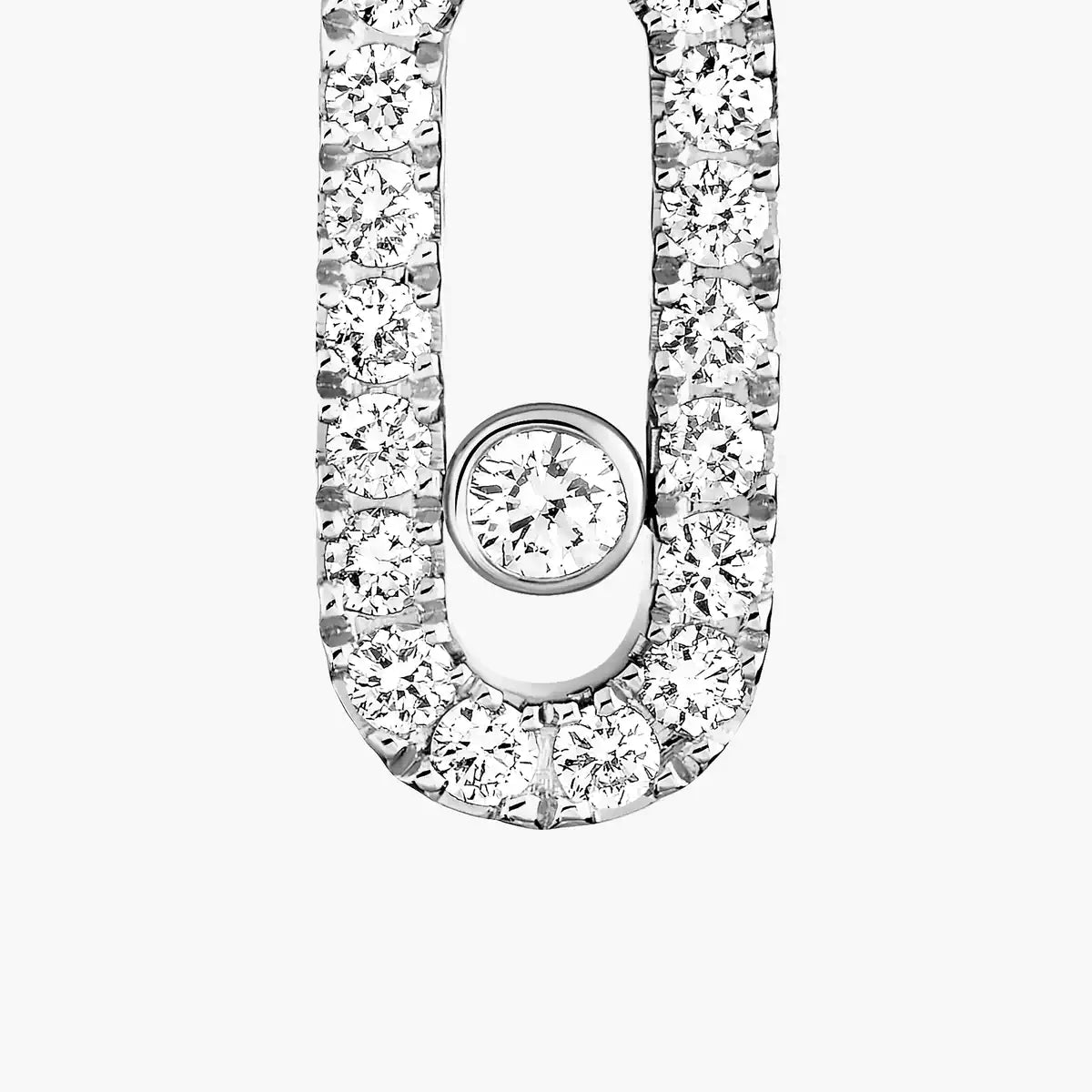 [Dream ]Move Uno Single Diamond Hoop Earring