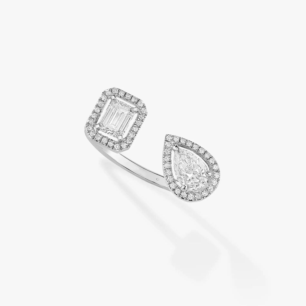 [Dream ]MY TWIN TOI & MOI SILVER DIAMOND RING
