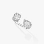 [Dream ]MY TWIN TOI & MOI SILVER DIAMOND RING