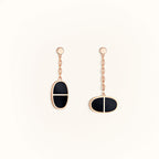 ¡®Dream¡¯CHAINE VERSO BLACK CERAMIC EARRINGS