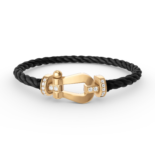 ¡®Dream¡¯FORCE LARGE HORSESHOE HALF DIAMOND BRACELET GOLD