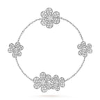 ¡®Dream¡¯FRIVOLE SILVER 5 FLOWERS BRACELET