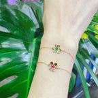 „Dream“ FRIVOLE GOLD FLOWER ROSA MALACHIT ARMBAND