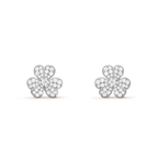 ¡®Dream¡¯FRIVOLE SILVER FLOWER DIAMOND EARRINGS