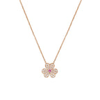 „Traum“ FRIVOLE ROSÉGOLD BLUMEN DIAMANT HALSKETTE