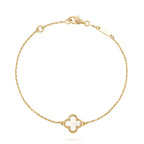 ¡®Dream¡¯CLOVER WHITE MOP SINGLE FLOWER BRACELET