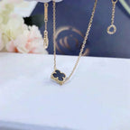 ¡®Dream¡¯CLOVER ONYX SINGLE FLOWER BRACELET