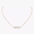 [Dream ] Move Pave_ Rose Gold Diamond Necklace