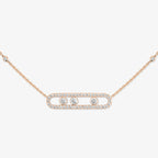 [Dream ] Move Pave_ Rose Gold Diamond Necklace
