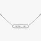 [Dream ] Move Pave_ Rose Gold Diamond Necklace