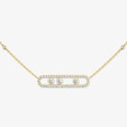 [Dream ] Move Pave_ Rose Gold Diamond Necklace