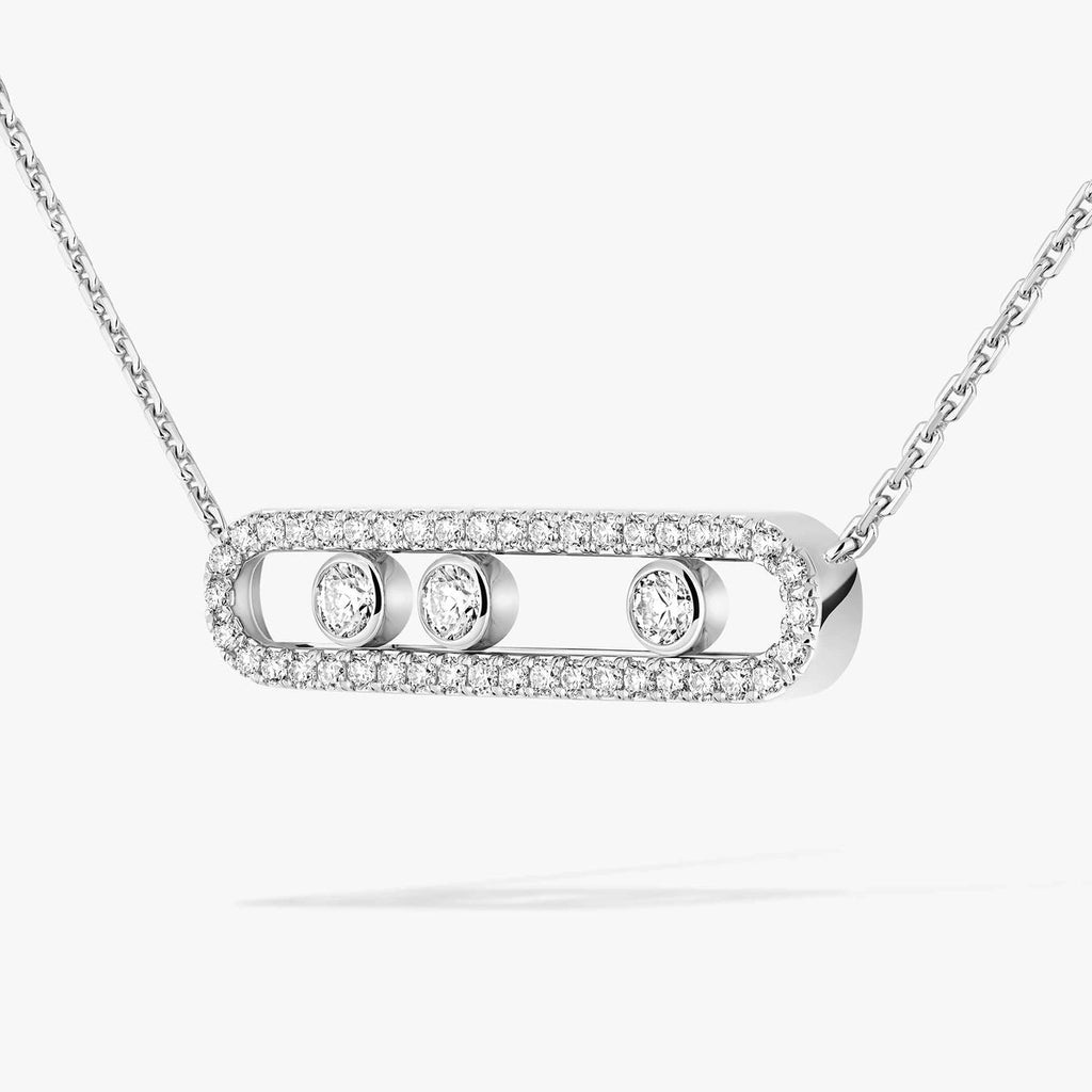 [Dream ] Move Pave_ Rose Gold Diamond Necklace
