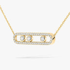 [Dream ] Move Pave_ Rose Gold Diamond Necklace
