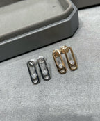 [Dream ]MOVE UNO SMALL 1 DIAMOND EARRINGS